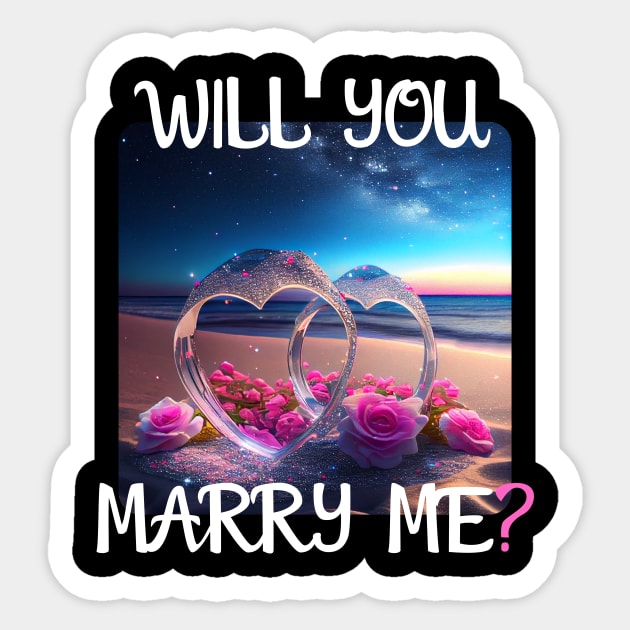 Marriage Proposal For Wedding Or Engagement - Romantic Gift Idea Sticker by PD-Store